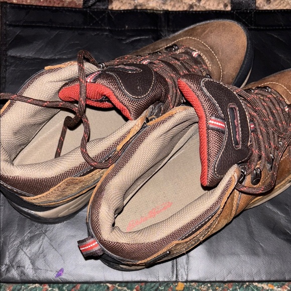 Brown and Red Hiking Boots - Picture 1 of 12